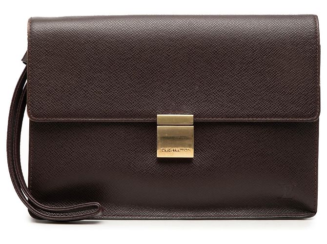 Louis Vuitton Brown Taiga Selenga Marron Marron foncé