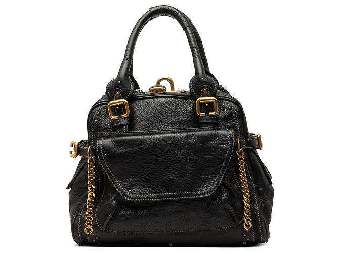 mala Chloé Paddington Capsule em couro preto