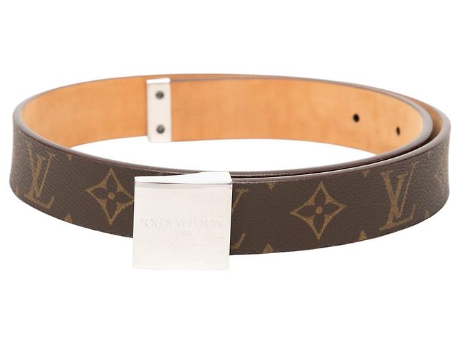 Cinturón Louis Vuitton Brown Monogram Castaño