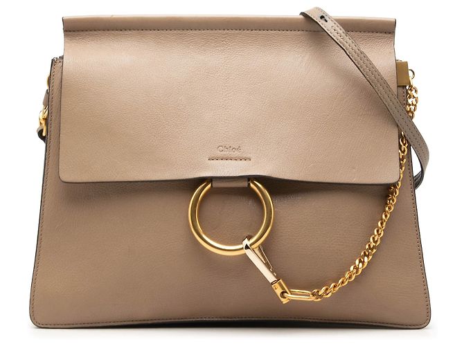 Chloé Faye Borsa a Tracolla in Pelle Marrone Medium Marrone chiaro