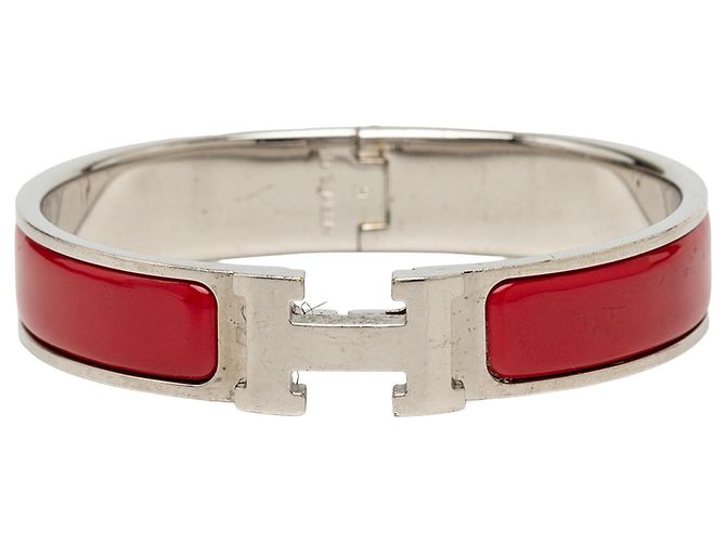 Hermès Clic H Armband PM aus rotem Emaille