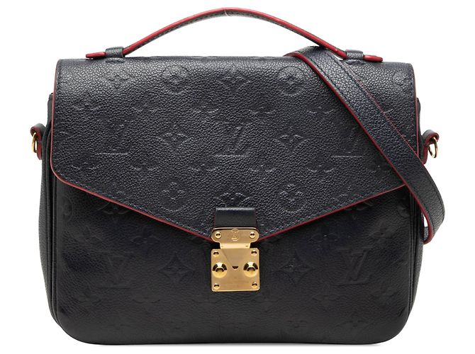 Louis Vuitton Blue Monogram Empreinte Pochette Metis Bleu Bleu Marine