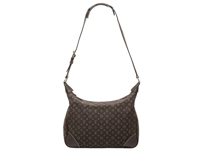Louis Vuitton Brown Monogram Mini Lin Boulogne Marron Marron foncé