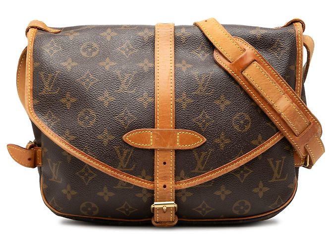 Louis Vuitton Brown Monogram Saumur 25 Marrom
