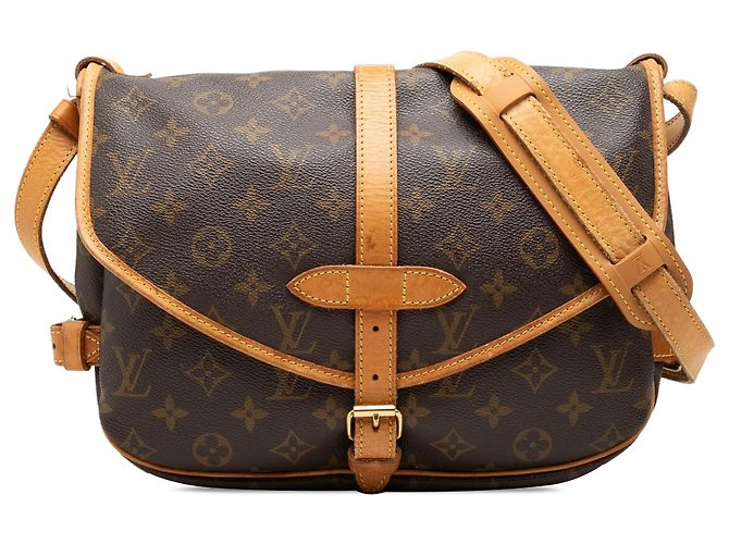 Louis Vuitton Brown Monogram Saumur 25 Marrom