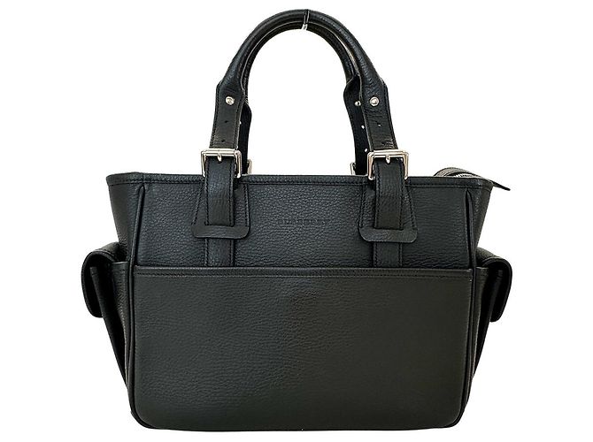 Borsa a mano Burberry in pelle nera Nero