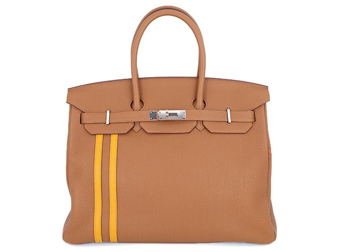Hermès Borsa Hermes Birkin 35 in Gold e Yellow D'oro Giallo