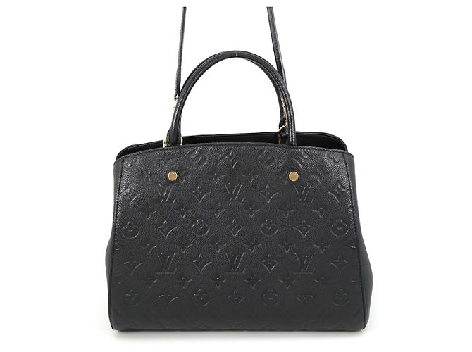 Louis Vuitton Monogram Empreinte Montaigne MM Handtasche Schwarz