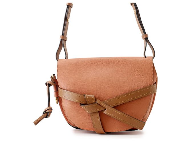 Gate Borsa a tracolla Loewe in pelle marrone e rosa