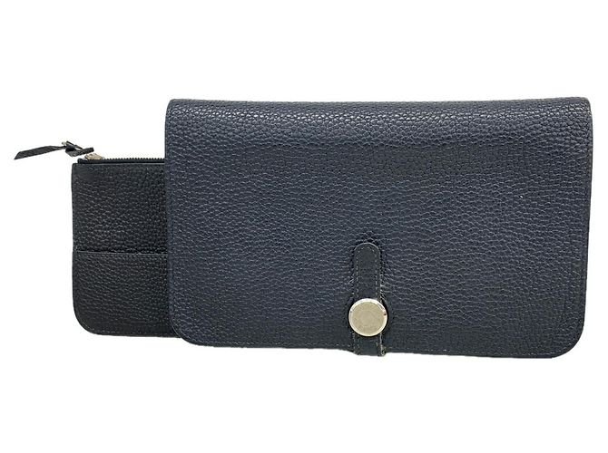 Hermès Hermes Dogon GM Long Wallet Black