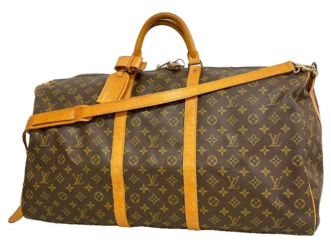 Louis Vuitton Boston Monogram Keepall Bandoulière 60 Marrone