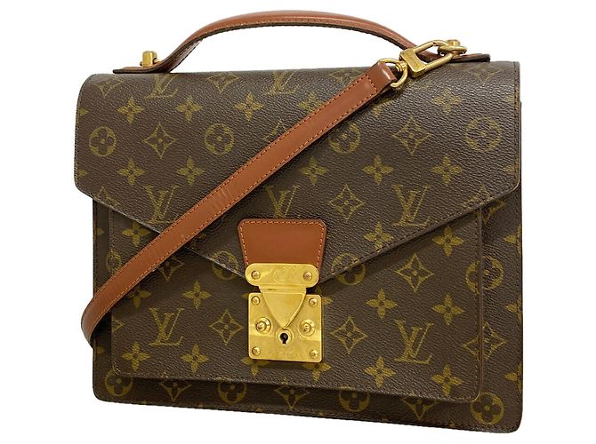 Bolsa Louis Vuitton Monogram Monceau 28 Marrom
