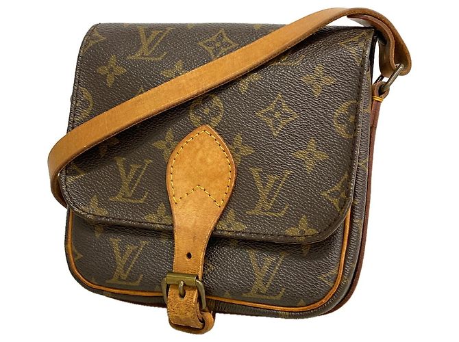 Bolsa de Ombro Louis Vuitton Monogram Mini Cartouchiere Marrom