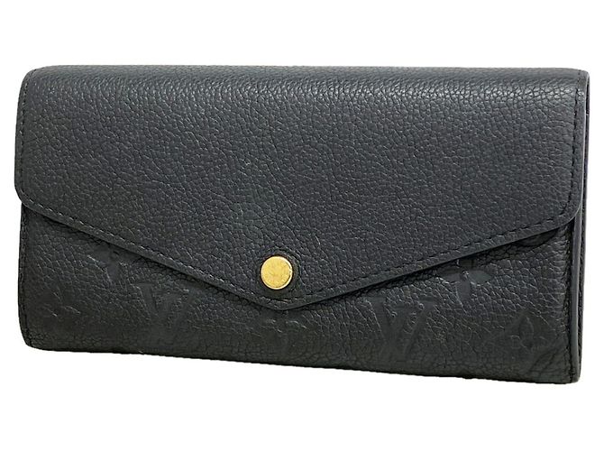 Louis Vuitton Monogram Empreinte Portefeuille Sarah Long Wallet Black