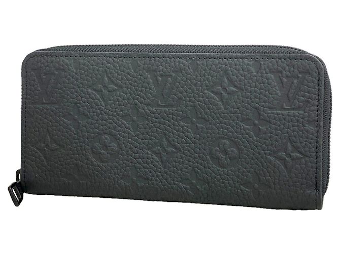 Louis Vuitton Monogram Taurillon Zippy Wallet Black