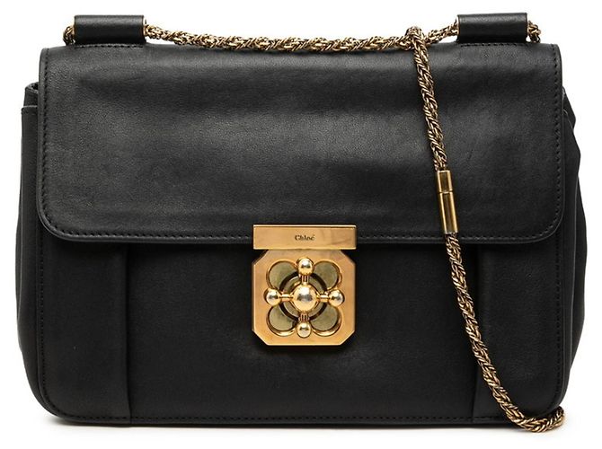 Bolsa de Ombro com Corrente Chloé Elsie Preto