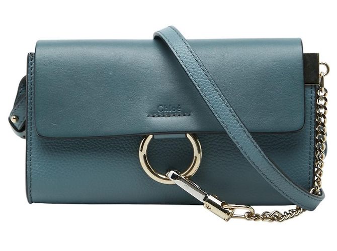 Borsa a tracolla Chloé Faye Blu
