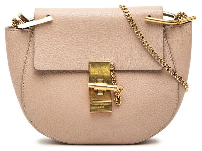 Bolsa de Ombro com Corrente Chloé Drew Rosa