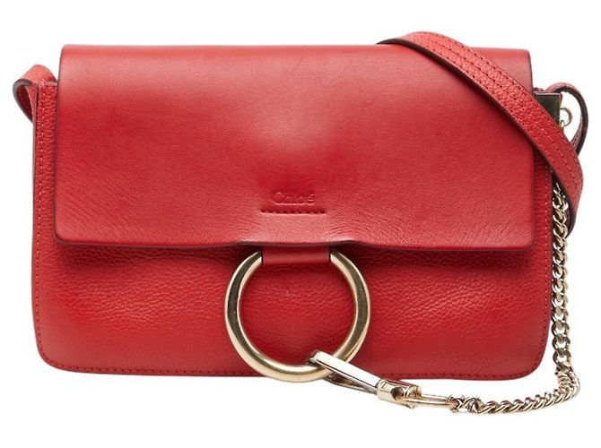 Borsa a tracolla Chloé Faye Rosso