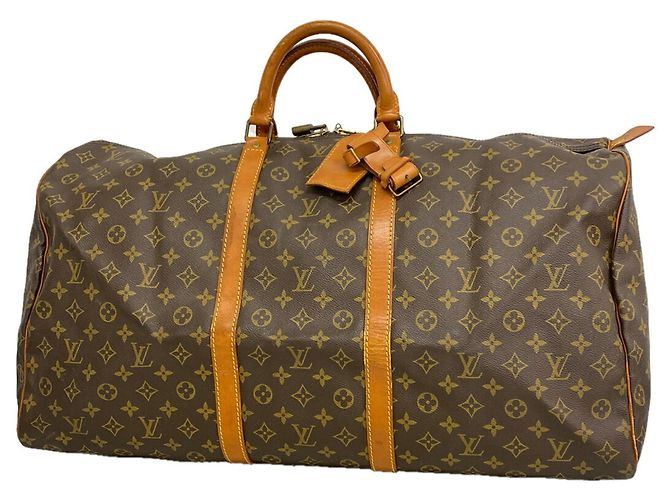 Louis Vuitton Boston Monogram Keepall 60 Marrom