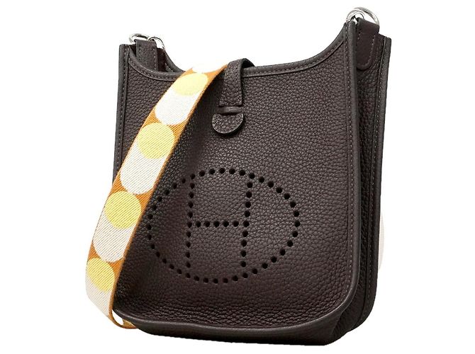Hermès Bolsa de Ombro Hermes Evelyne TPM Marrom