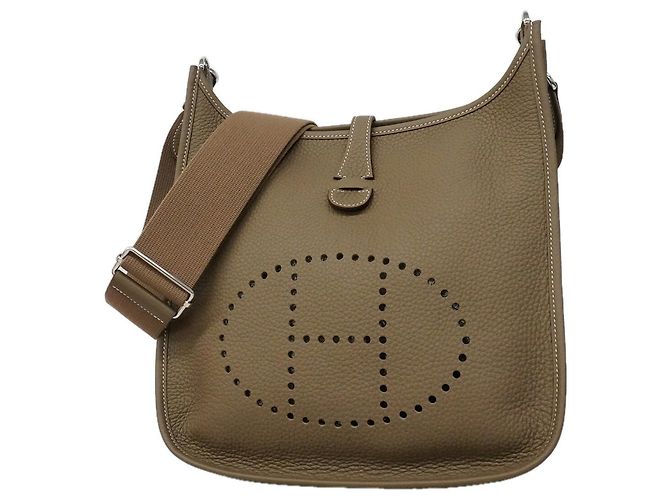 Hermès Bolsa de Ombro Hermes Evelyne 3PM Taupe