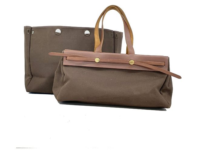 Hermès Sac Cabas Hermes Herbag Marron
