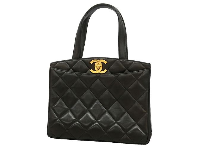 Chanel Matelassé Lammleder Tote Bag Schwarz