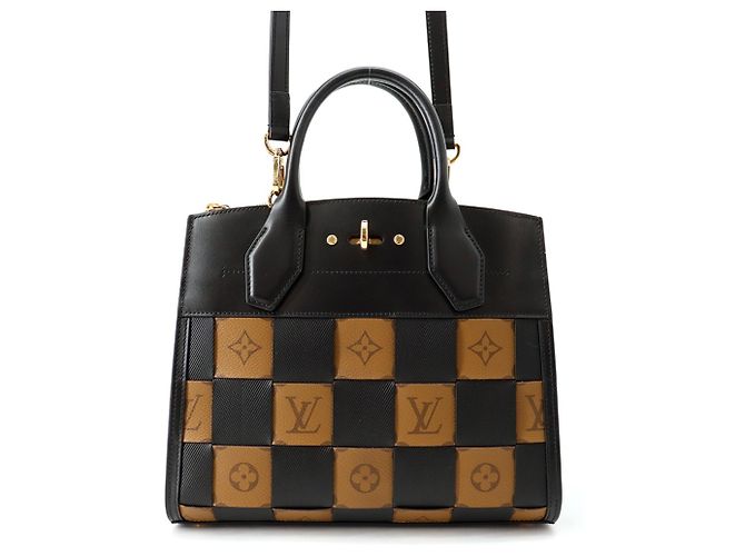 Borsa Louis Vuitton Monogram Reverse City Steamer PM Nero