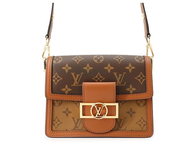 Borsa a tracolla Mini Dauphine Monogram Reverse Louis Vuitton Nero