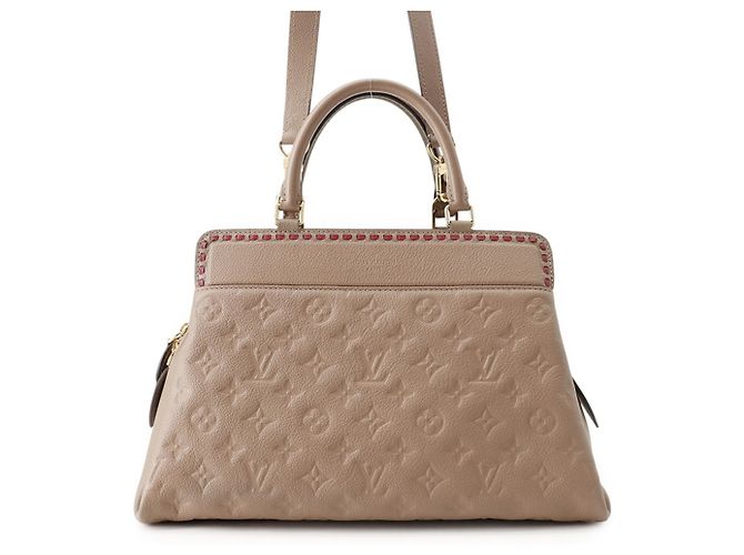 Borsa Louis Vuitton Monogram Empreinte Vosges MM Taupe