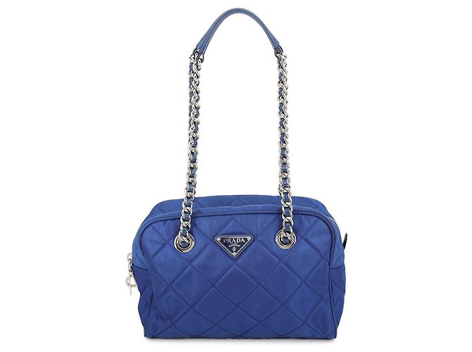 Prada Chain Shoulder Bag Blue