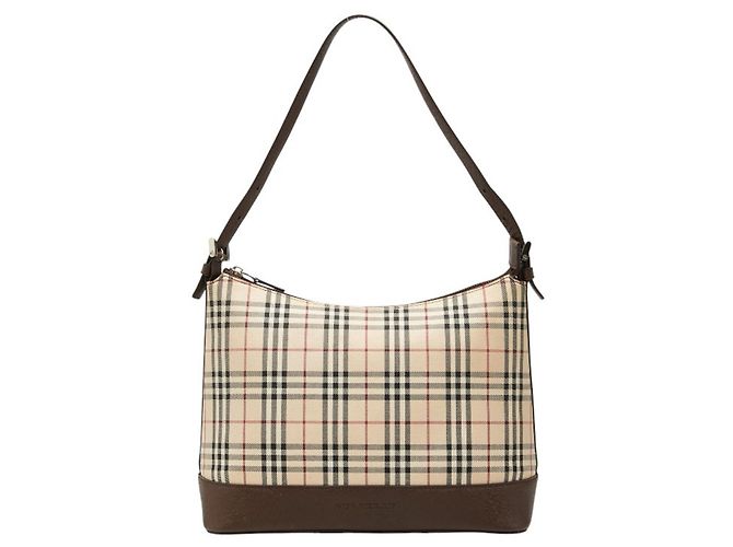 Borsa a tracolla singola Burberry Nova Check Marrone