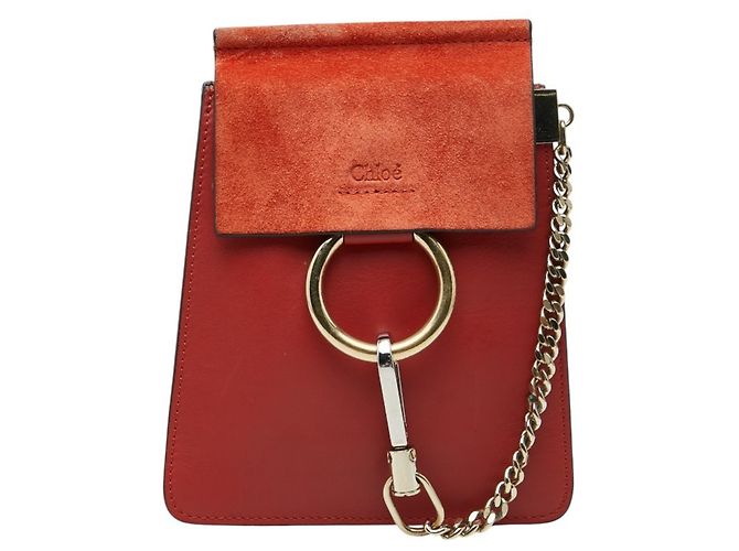 Borsa a tracolla Chloé Faye Small Rosso