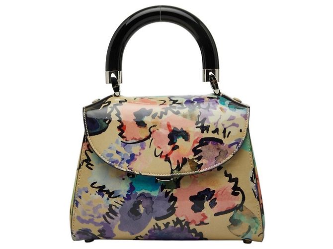 Bolsa Flower Giorgio Armani Multicor Bege