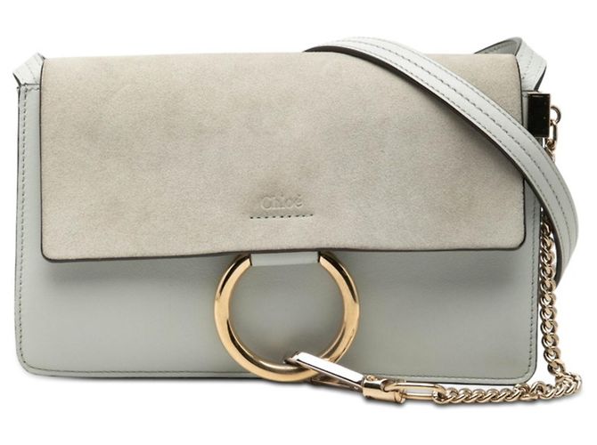 Bolsa de ombro Chloé Faye Marrom Azul