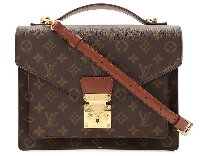 Borsa Louis Vuitton Monogram Monceau 28 Marrone Monogramma