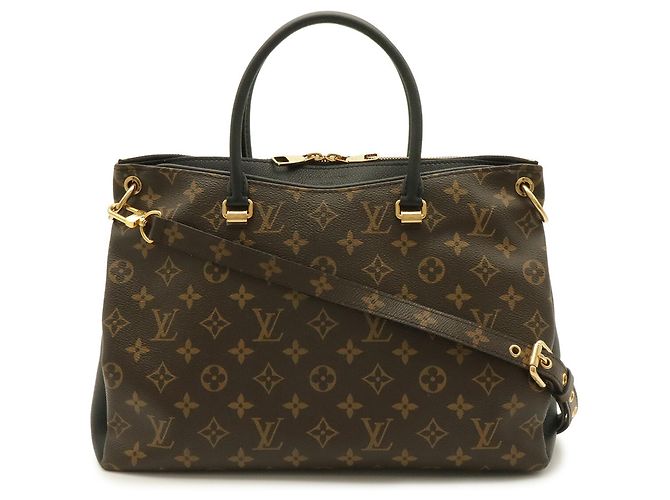 Sac à main cabas Louis Vuitton Monogram Pallas Noir Monogramme