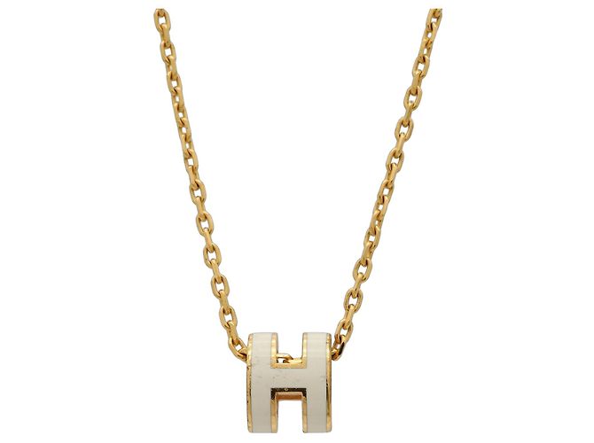 Hermès HERMES Mini Pop H Halskette Collier Golden