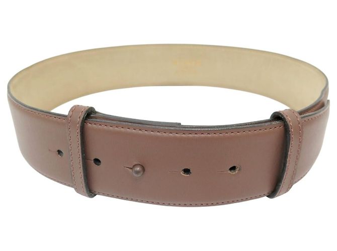 Alaïa CINTO LARGO ALAIA T70 A 74 CM COURO MARROM