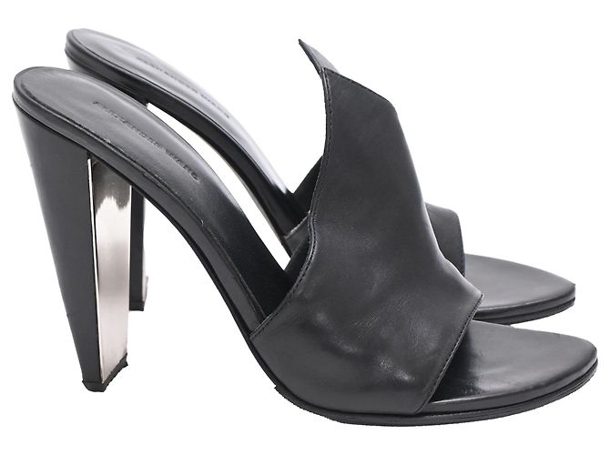 Mules a punta Isabeli Alexander Wang in pelle nera Nero