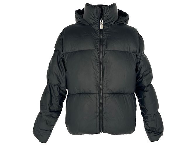 Givenchy Logo-Print Quilted Down Jacket in Black Polyamide