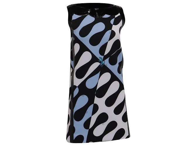 Emilio Pucci Abito corto a trapezio stampato Pucci in viscosa multicolore