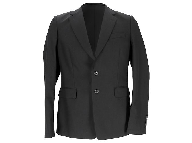 Dries Van Noten Single-Breasted Blazer in Black Wool
