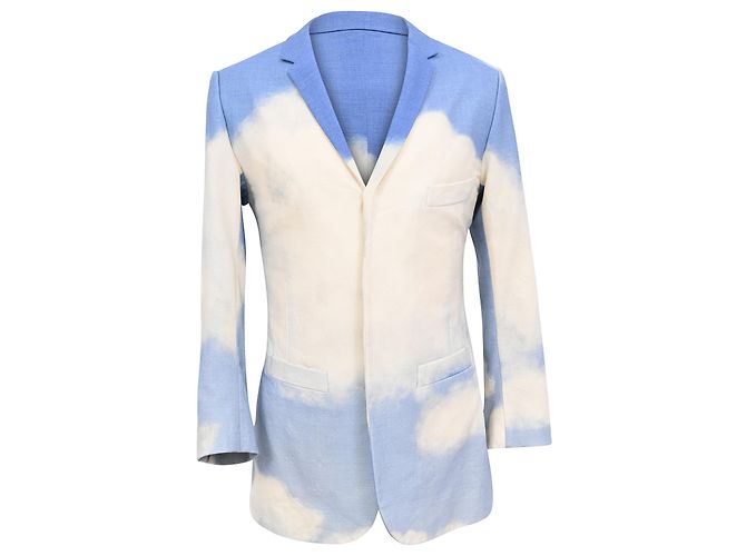 Louis Vuitton Cloud Blazer geprägt aus blauem Polyester Hellblau