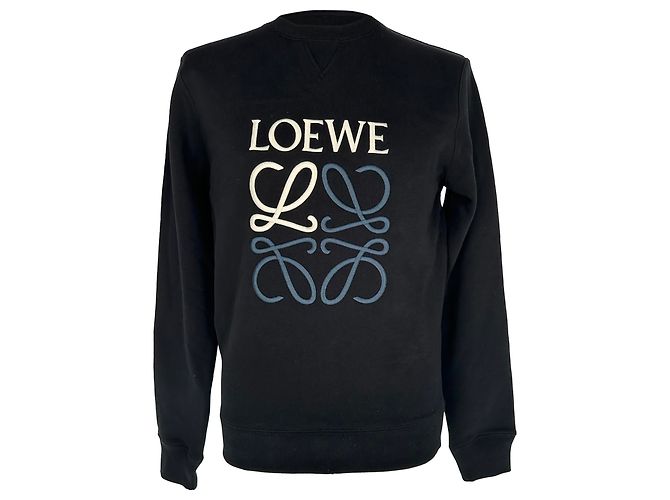 Sudadera de cuello redondo Loewe Anagram en algodón negro