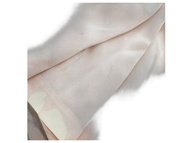 Autre Marque Saia midi plissada Dior com estampado floral em seda rosa