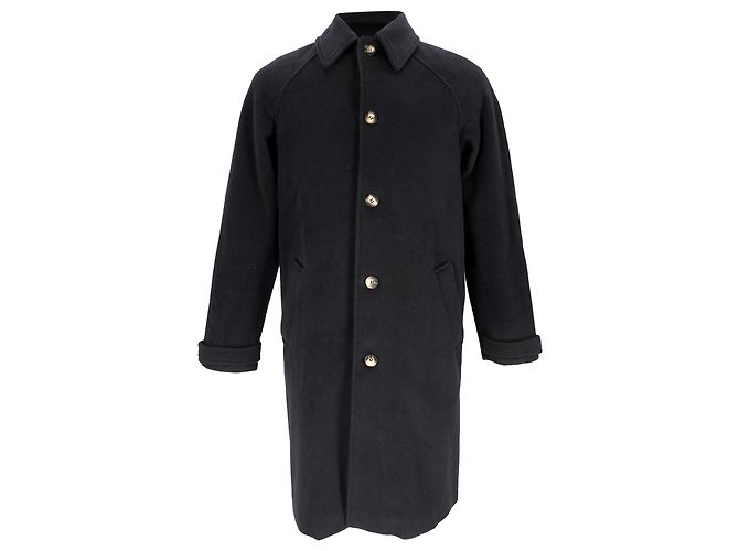Apc  A.P.C. Ethan Single-Breasted Coat in Black Wool