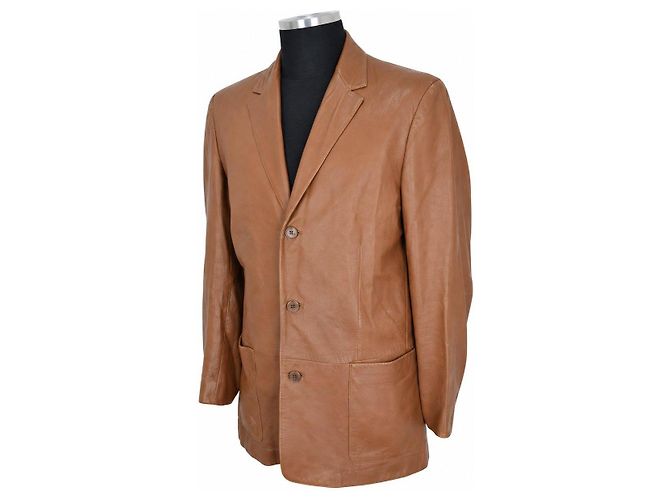 Hugo Boss Louis Lederblazer Braun