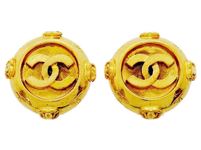 Orecchini a clip Chanel placcati oro D'oro